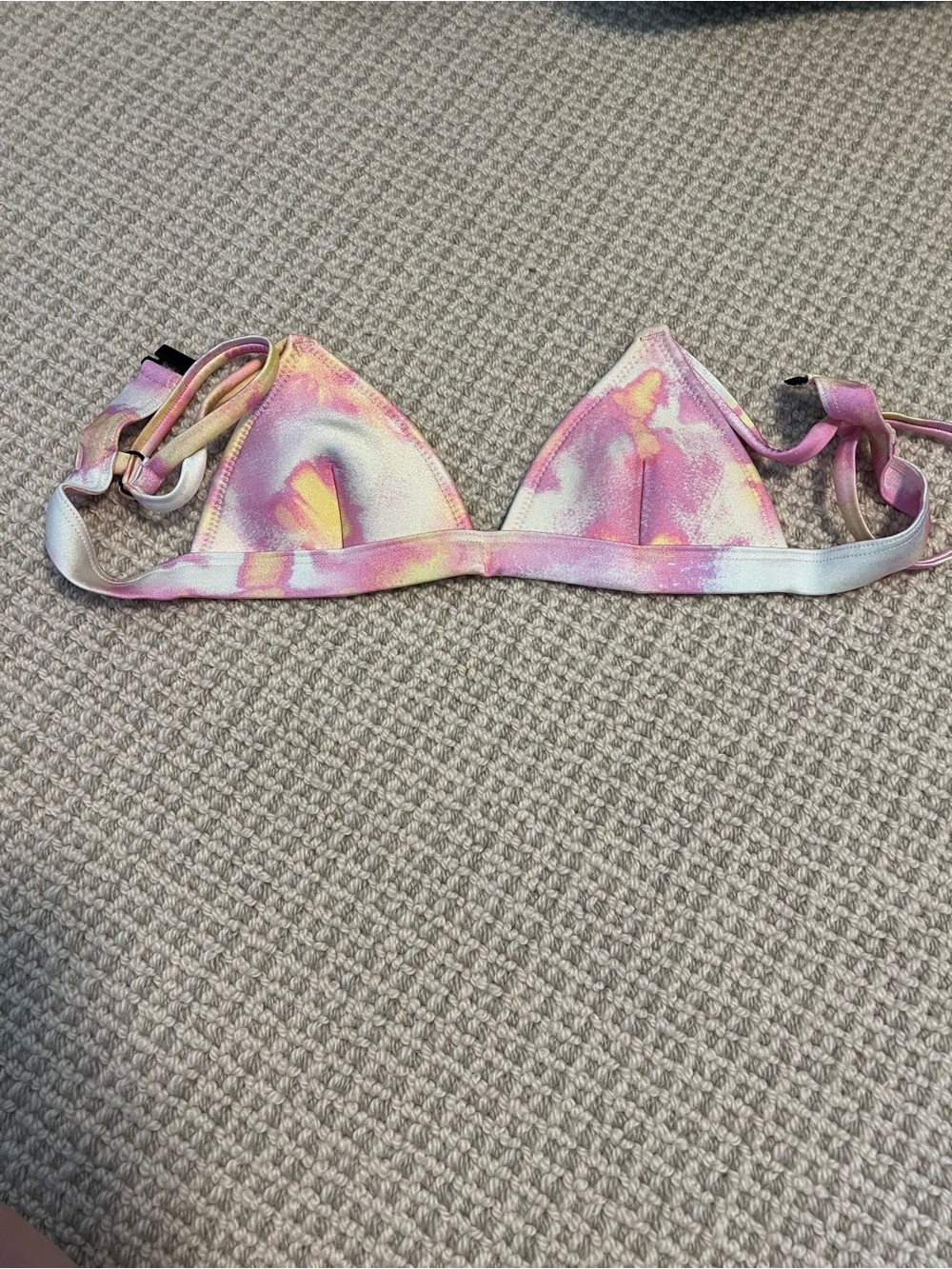triangl swimwear Pastel Pink & Peach Triangle Bikini Top